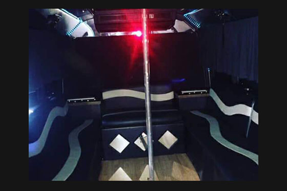 15-passenger party bus interior 2