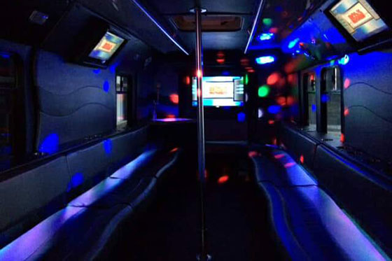 24-passenger party bus interior 2