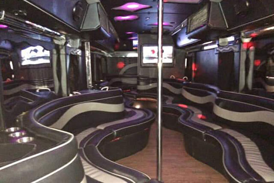 36-passenger party bus interior 2