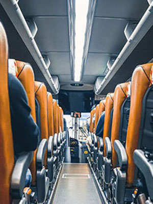 Coach buses large vehicle interior